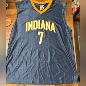 Vintage Jermaine, O’Neal Pacer NBA Blue and Yellow Jersey